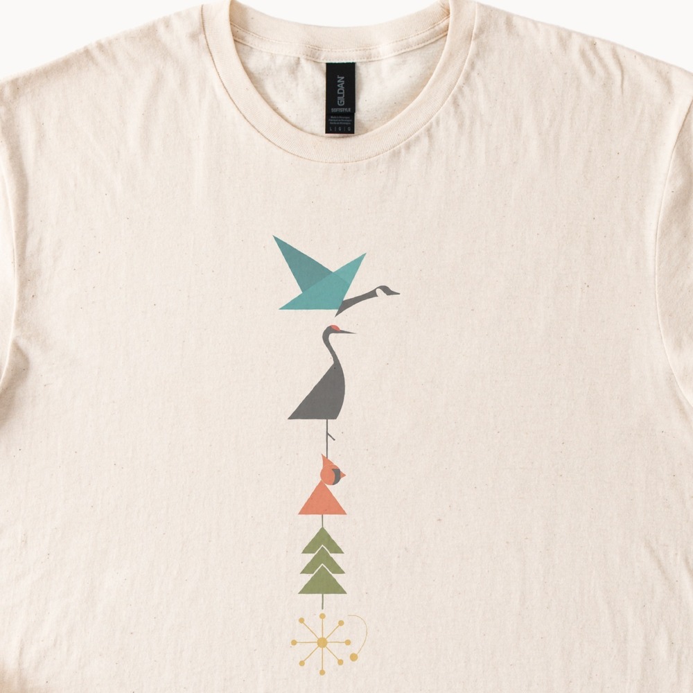 Colorful Bird Geometric Graphic Tee